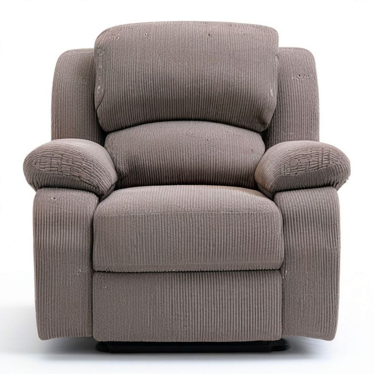 Relaxsessel aus taupefarbenem Polyester-Cord, 90 x 95 x 105 cm