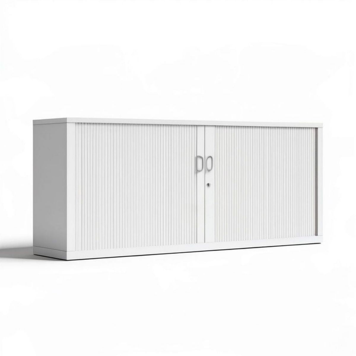 Rollladenschrank aus Stahl, Weiss, 120 x 45 x 72 cm